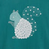 OKD Floral Squirrel Full Sleeves Teal T-Shirt 10871