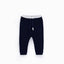 ZR Contrast Lines Rib Navy Blue Trouser 3090