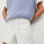 MNG Cross Pocket White Soft Shorts 9351