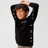 B.X New York Awaiting Print Sleeves Black Sweatshirt 3438