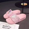 Shimmering Stones Unicorn Pink Slippers 2392