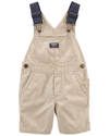 OSHKSH Cargo Pockets Contrast Shoulder Beige Cotton Dungaree 11126