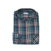TRG Casual Check Shirt Green and Blue