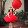 HN Bottom Frill Sequin Red Fairy Frock 9252