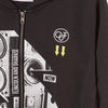 L&S Old Music Black Zipper Hoodie