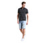 GAP Stripe Pique Polo Shirt Black (Label Removed)
