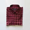 Two Tone Slim Fit Casual Shirt Red