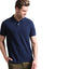 GAP Solid Navy Blue Pique Polo Shirt (Label Removed)