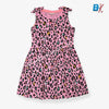 MTLN Multi Leopard Rouge Pink Sleeveless Frock 8779