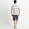 GAP Rugby Grey Stripe Pique Basic Polo Shirt (Label Removed) 3386