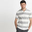 GAP Rugby Grey Stripe Pique Basic Polo Shirt (Label Removed) 3386