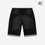 JP Minor Ribbed Black Denim Shorts 9295