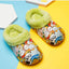 NHS Super Style Cartoon Print Green Warm Slippers 10651