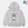E.Simpson Be Owl Same Light Grey Fleece Hoodie 8506