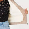 FF Warm complete inside sherpa cream Beige zipper hoodie 10591