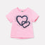 K&K Sequence Heart Pink Top