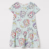 H&M Sea Green Unicorn Face Frock