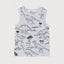 HM Dino Printed Light Texture Grey Tank Top 4785