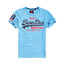 SD Real Light Blue with Dry Print Blue and Red Tee Shirt