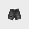 OM Black Ripped Denim Shorts