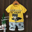 Batman By Night Mustard 2 PC Long Shorts Set 9683