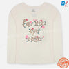 GRG Glitter Rose Full Sleeves White T shirt 10367