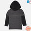 NDC Cool Dude Contrast Hood Full Sleeves Grey T Shirt 10381