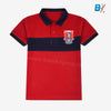 B.X New York Badge Maroon & Navy Blue Polo 9521