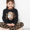 LDX Big Leopard Print Brown Legging Fleece 2293