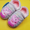 PP Peppa Aplic Pink Grey Stripes Warm Shoes 10631