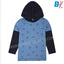 NDC Cool Dude Contrast Hood Full Sleeves Cadet Blue T Shirt 10380