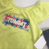 CNP Embossed Tommy Flower Yellow 2 Piece Shorts Set 10855