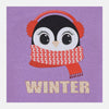 B.X Winter Headphone Penguin Purple Sweatshirt 8493