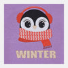 B.X Winter Headphone Penguin Purple Sweatshirt 8493