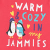 B.X Warm And Cozy In Jammies Penguin Print Shocking Pink Track Suit 8477