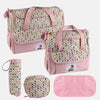 B Kingdom Multi Polka Dots Pink 4 Piece Bags Set 7929