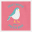 B.X Sweet Winter Pretty Bird Print Pink Sweatshirt 8490