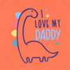 B.X I Love My Daddy Dino Print Orange Sweatshirt 8478