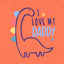 B.X I Love My Daddy Dino Print Orange Sweatshirt 8478