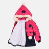 TG Polka Dots Pink With Blue Slim Puffer Jacket 7988