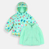 PLC Smiley Yey Apple Green Puffer Jacket With Inner Fleece 7952