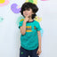 CDL Cat Applic Green & Blue 2 Piece Shorts Set 4704