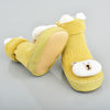 XB Cute Bear Face Mustard Socks Booties 2729