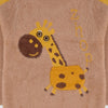 KX Giraffe Pocket Fluffy Brown Sweater 8002