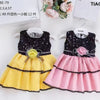 Tsno Black Sequin & Flower Yellow Bottom Frock 10740