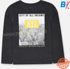 LH NYC Print Dark Grey Full Sleeves T Shirt 10378