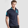 GRN 3D Lion Blue Embroidery Navy Blue Polo
