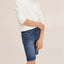 MNG Plain Mid Blue Denim Shorts 10734
