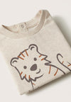 ZR Tiger Print Biscuit Brown Sweatshirt 9879