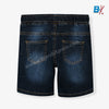 B.X Contrast Cord Dark Blue Denim Shorts 9237